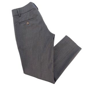 Gunex Trouser Pants Womens Size 4 Made In Italy Virgin Wool Dress Slacks Gray